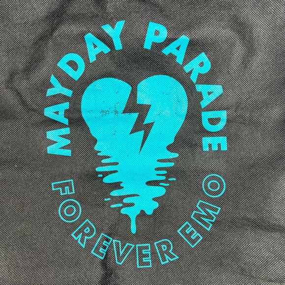 Mayday Parade 2019 “Forever Emo” Drawstring Bag/Backpack - Black & Blue - Picture 2 of 3